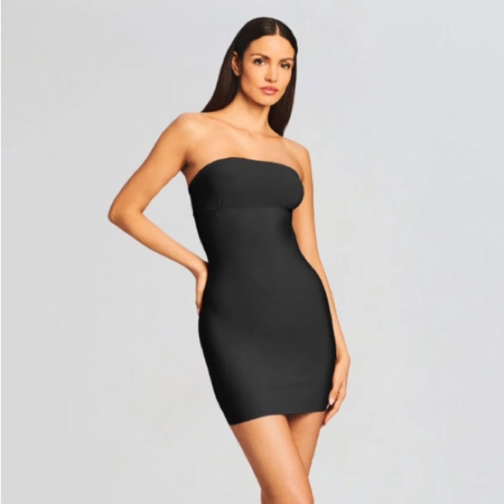 Commando Two Faced Tech Control Strapless Slip Dress Size XL